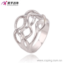 Fashion Popular Simple No Stone Silver- Plated Jewelry Finger Rings Design for Women--13549
